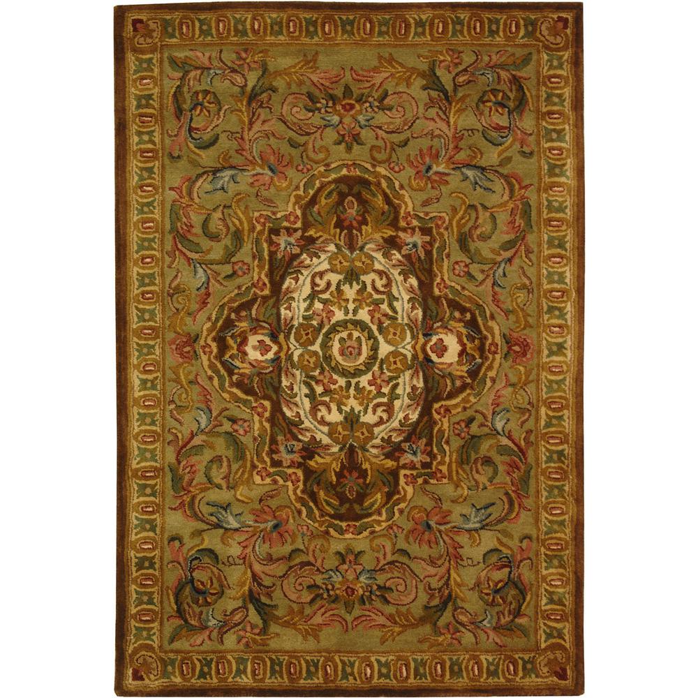 CLASSIC, BEIGE / OLIVE, 4' X 6', Area Rug