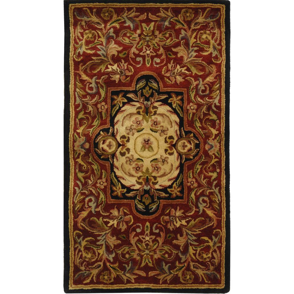CLASSIC, RED / BLACK, 2'-3" X 4', Area Rug