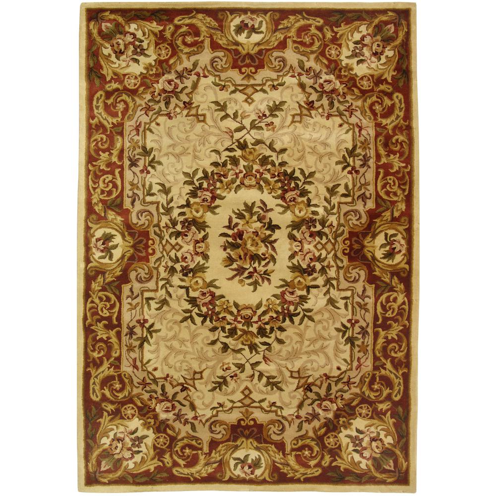 CLASSIC, RED / BLACK, 6' X 9', Area Rug