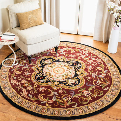 CLASSIC, RED / BLACK, 6' X 9', Area Rug