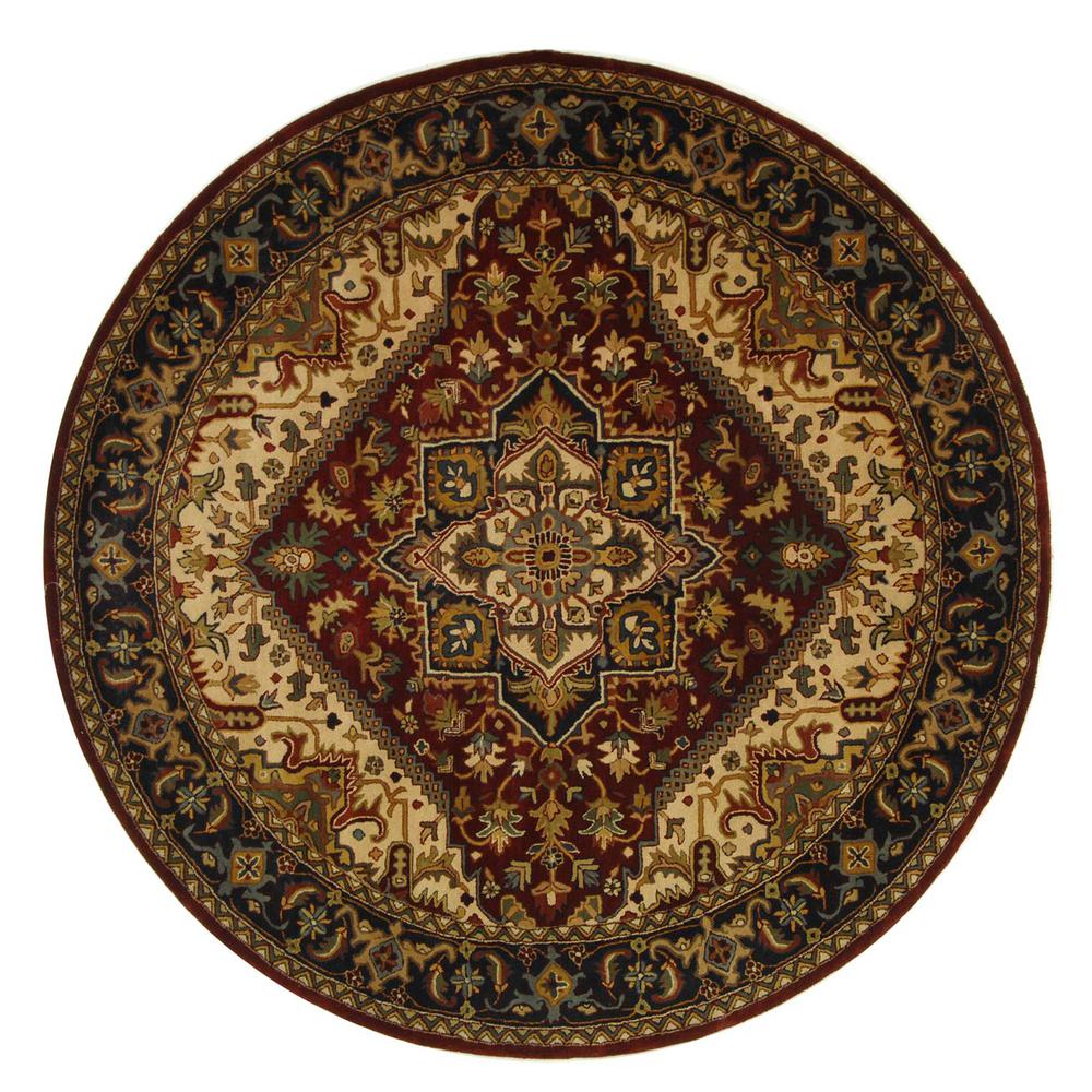 CLASSIC, ASSORTED / RED, 8' X 8' Round, Area Rug