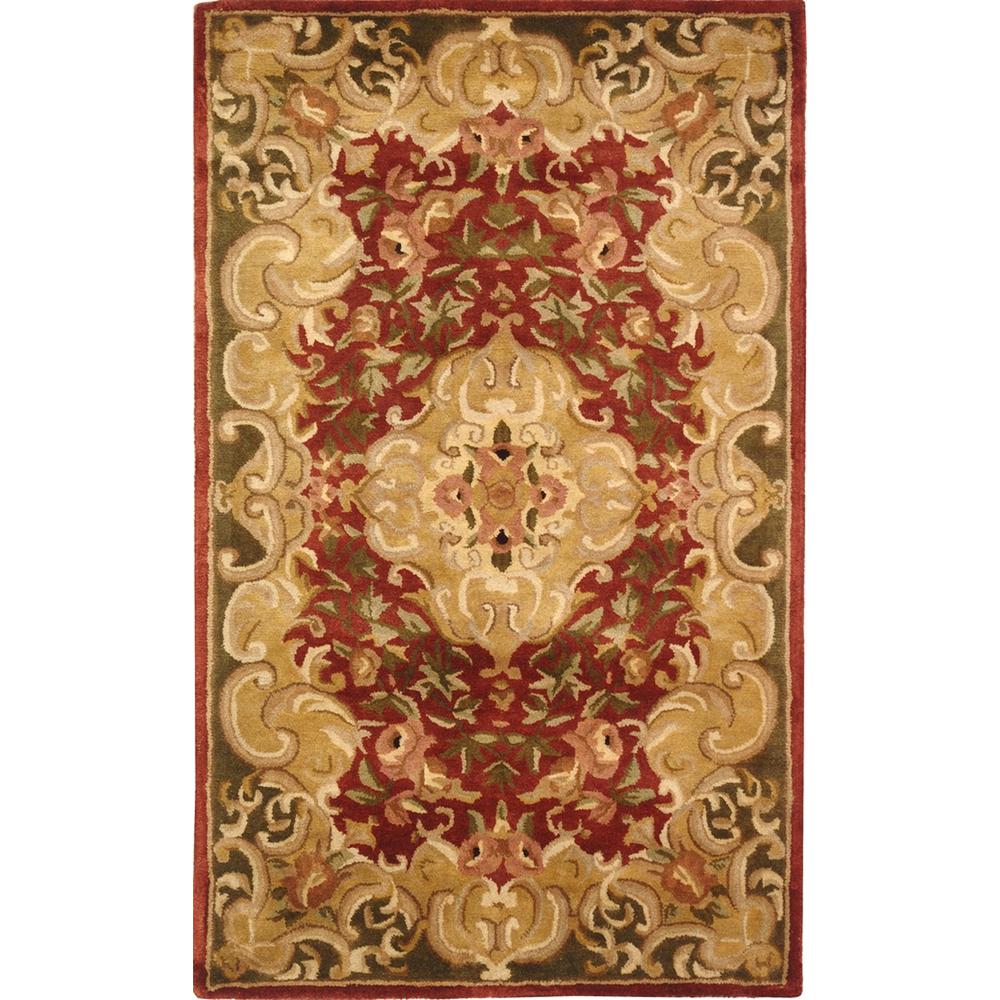 CLASSIC, RUST / GREEN, 3' X 5', Area Rug