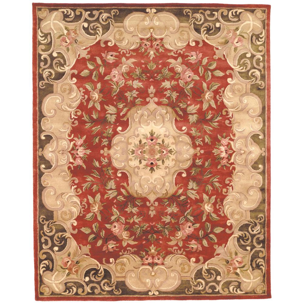 CLASSIC, RUST / GREEN, 9'-6" X 13'-6", Area Rug