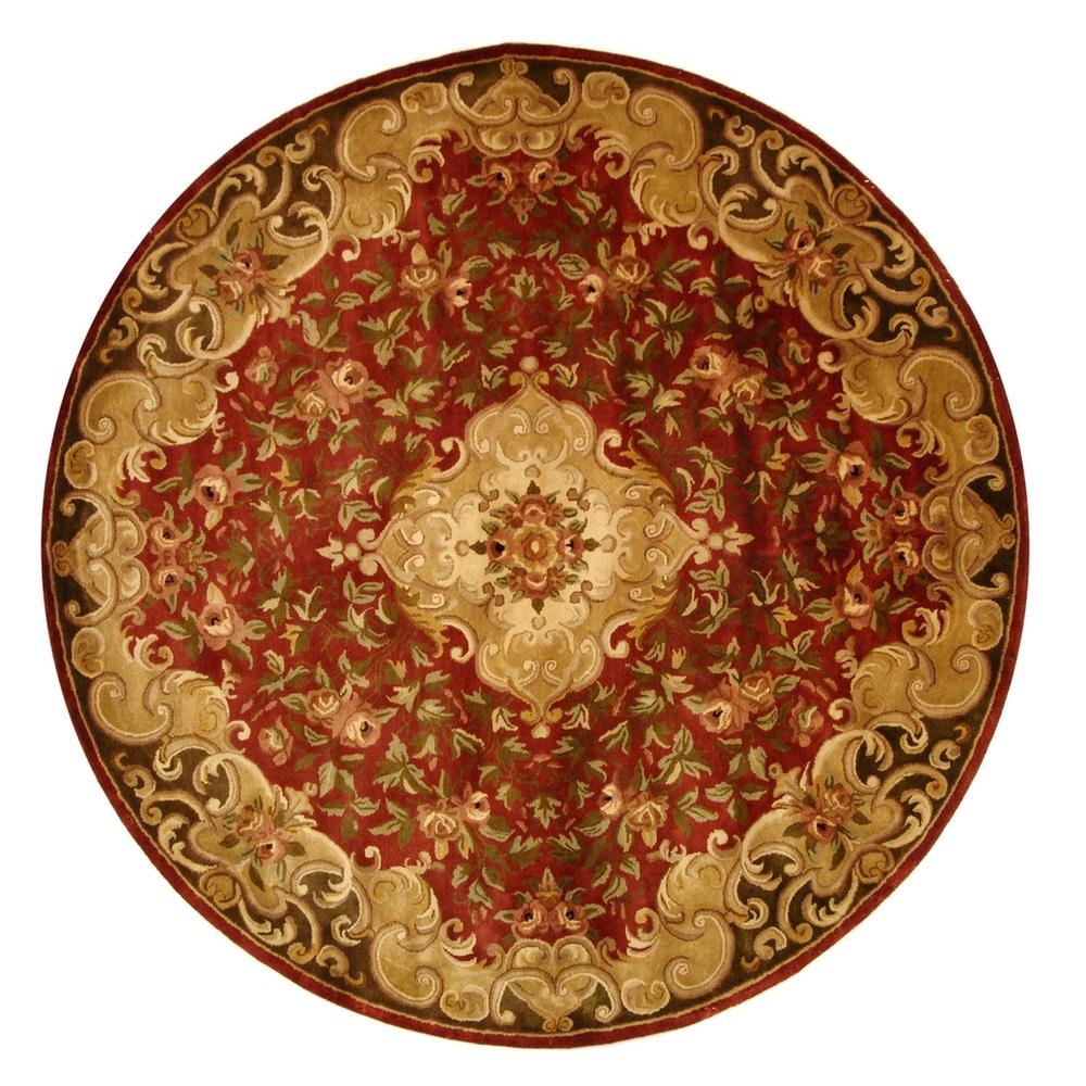 CLASSIC, RUST / GREEN, 8' X 8' Round, Area Rug