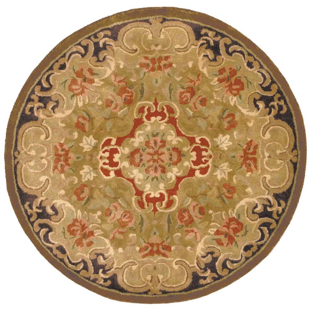 CLASSIC, GOLD / COLA, 3'-6" X 3'-6" Round, Area Rug