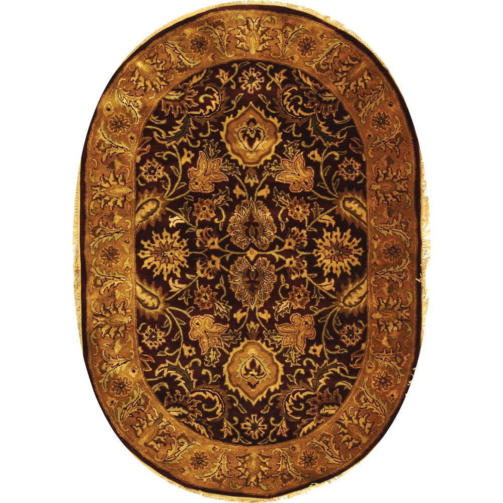CLASSIC, ASSORTED / GOLD, 4'-6" X 6'-6" Oval, Area Rug