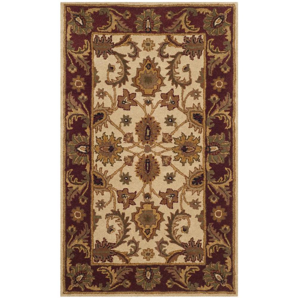 CLASSIC, IVORY / RED, 3' X 5', Area Rug