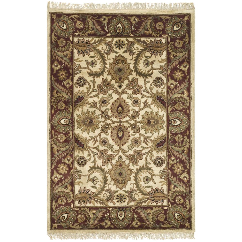 CLASSIC, IVORY / RED, 4' X 6', Area Rug