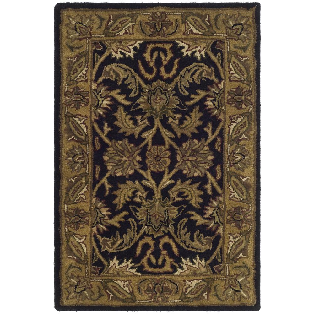 CLASSIC, BLACK / GOLD, 2' X 3', Area Rug, CL252A-2