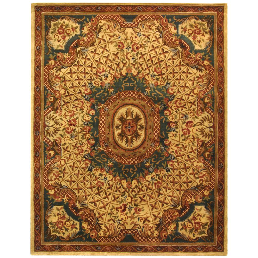 CLASSIC, IVORY / LIGHT BLUE, 9'-6" X 13'-6", Area Rug