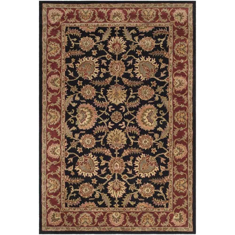 CLASSIC, NAVY / RED, 6' X 9', Area Rug