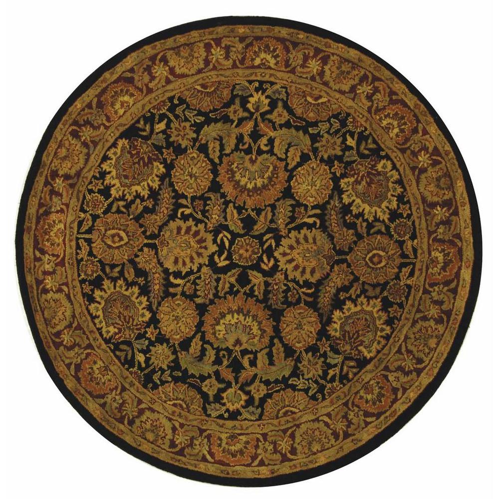 CLASSIC, NAVY / RED, 6' X 6' Round, Area Rug
