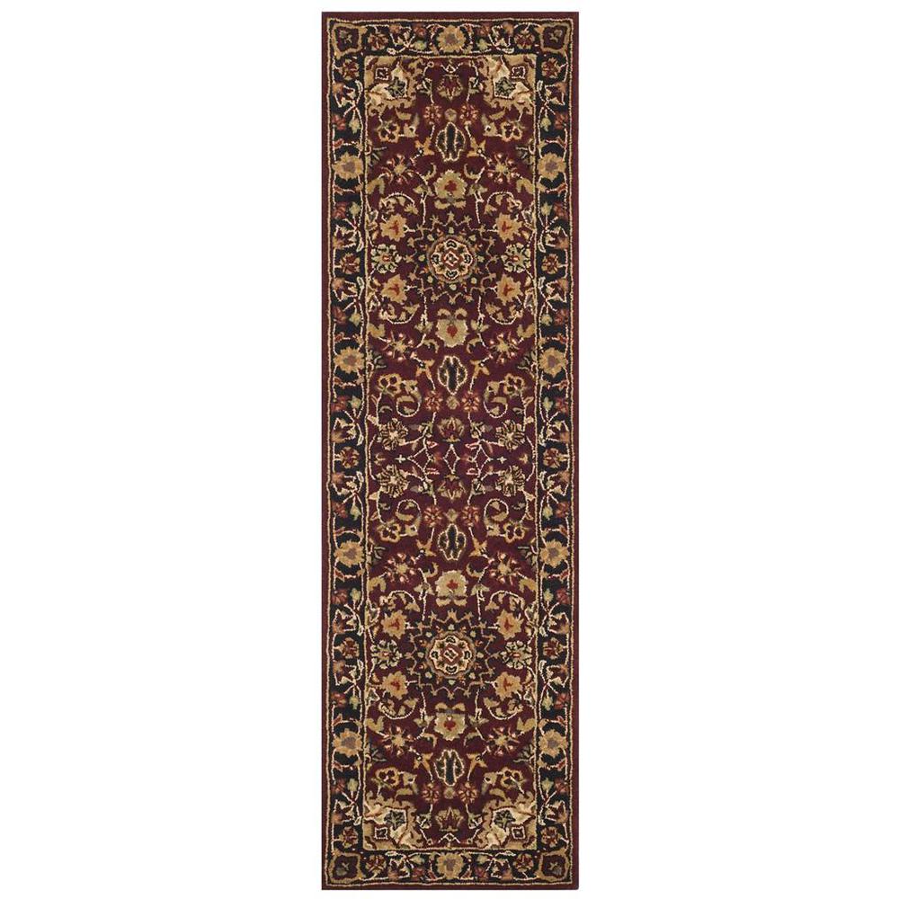 CLASSIC, BURGUNDY / NAVY, 2'-3" X 8', Area Rug
