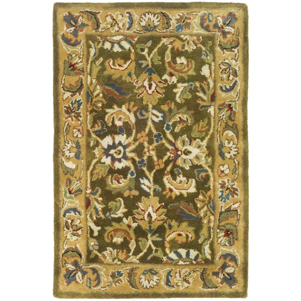 CLASSIC, OLIVE / CAMEL, 2' X 3', Area Rug