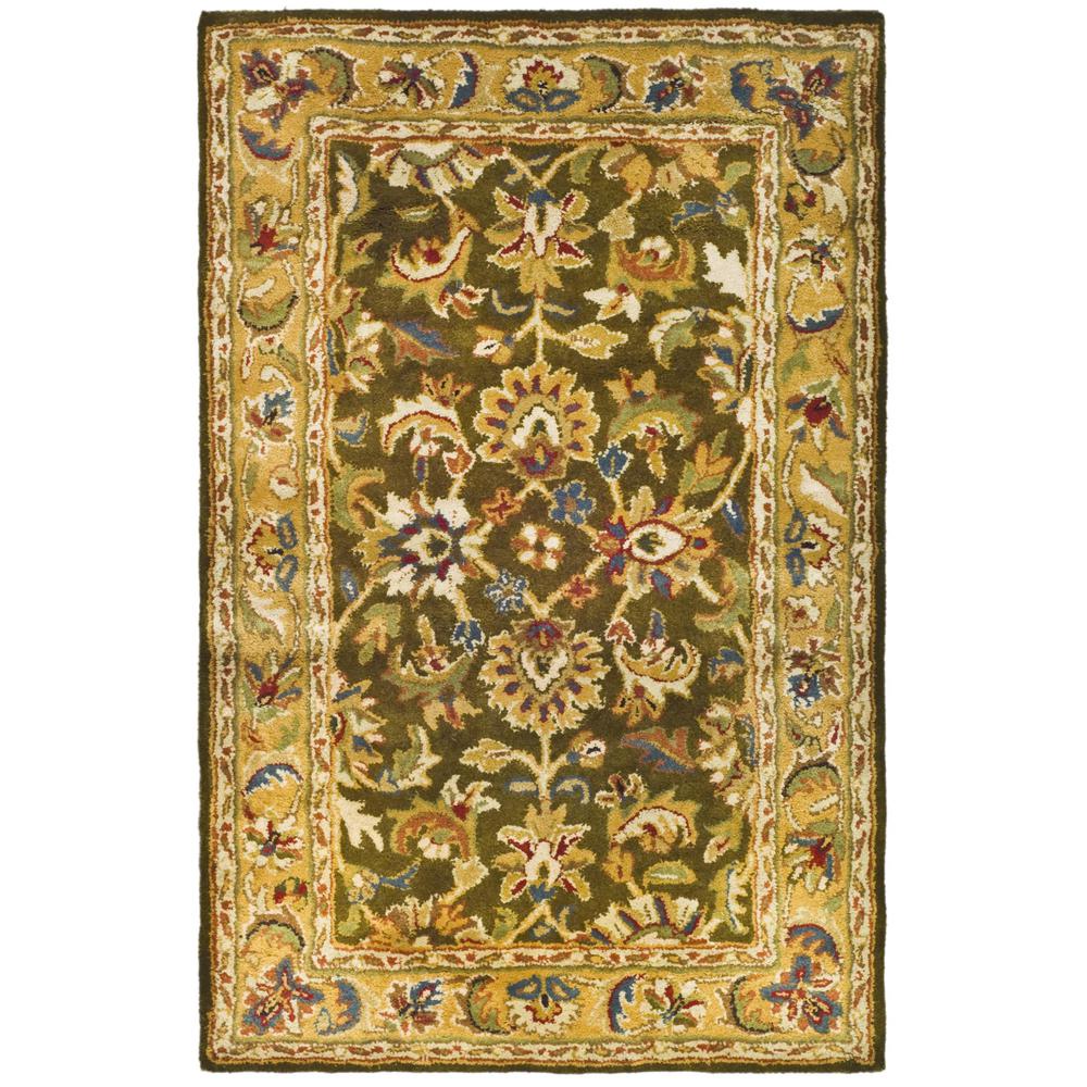 CLASSIC, OLIVE / CAMEL, 2'-3" X 4', Area Rug