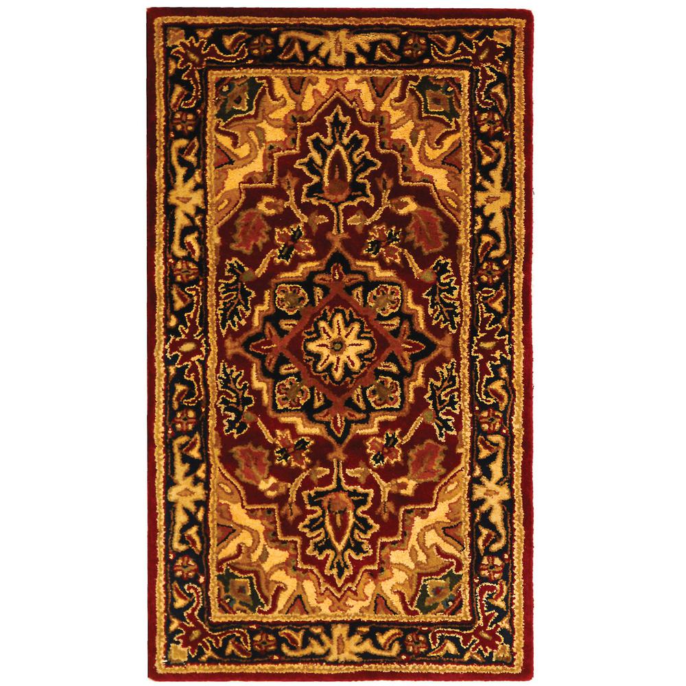 CLASSIC, RED / NAVY, 2'-3" X 4', Area Rug