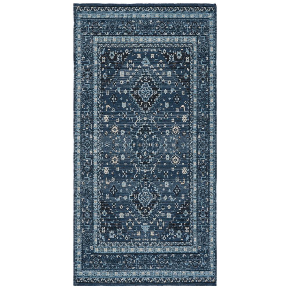 CLV-CLASSIC VINTAGE, BLUE / CHARCOAL, 2'-3" X 8', Area Rug