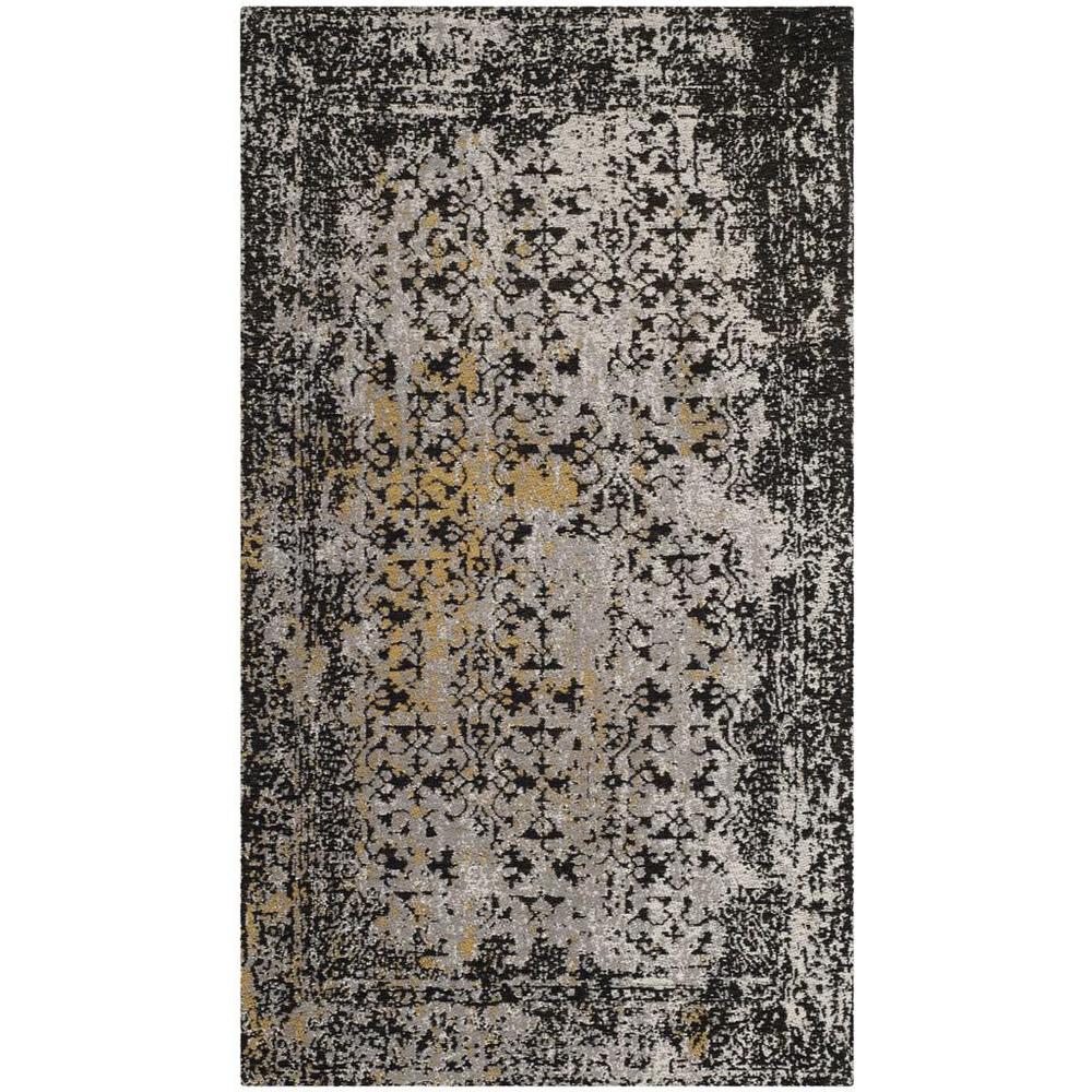 CLV-CLASSIC VINTAGE, BLACK / SILVER, 3' X 5', Area Rug