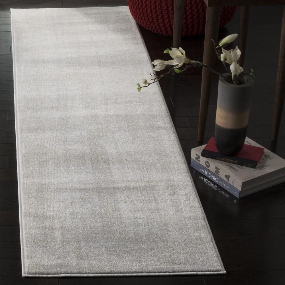 CARNEGIE, LIGHT GREY / CREAM, 2'-3" X 12', Area Rug