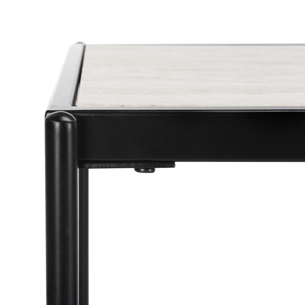 Petra 3 Tier Console Table, Beige/Black