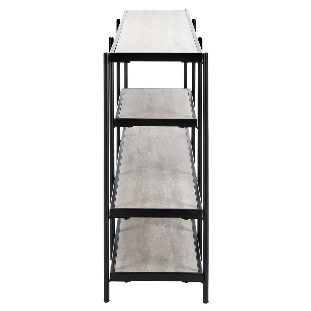 Petra 3 Tier Console Table, Beige/Black