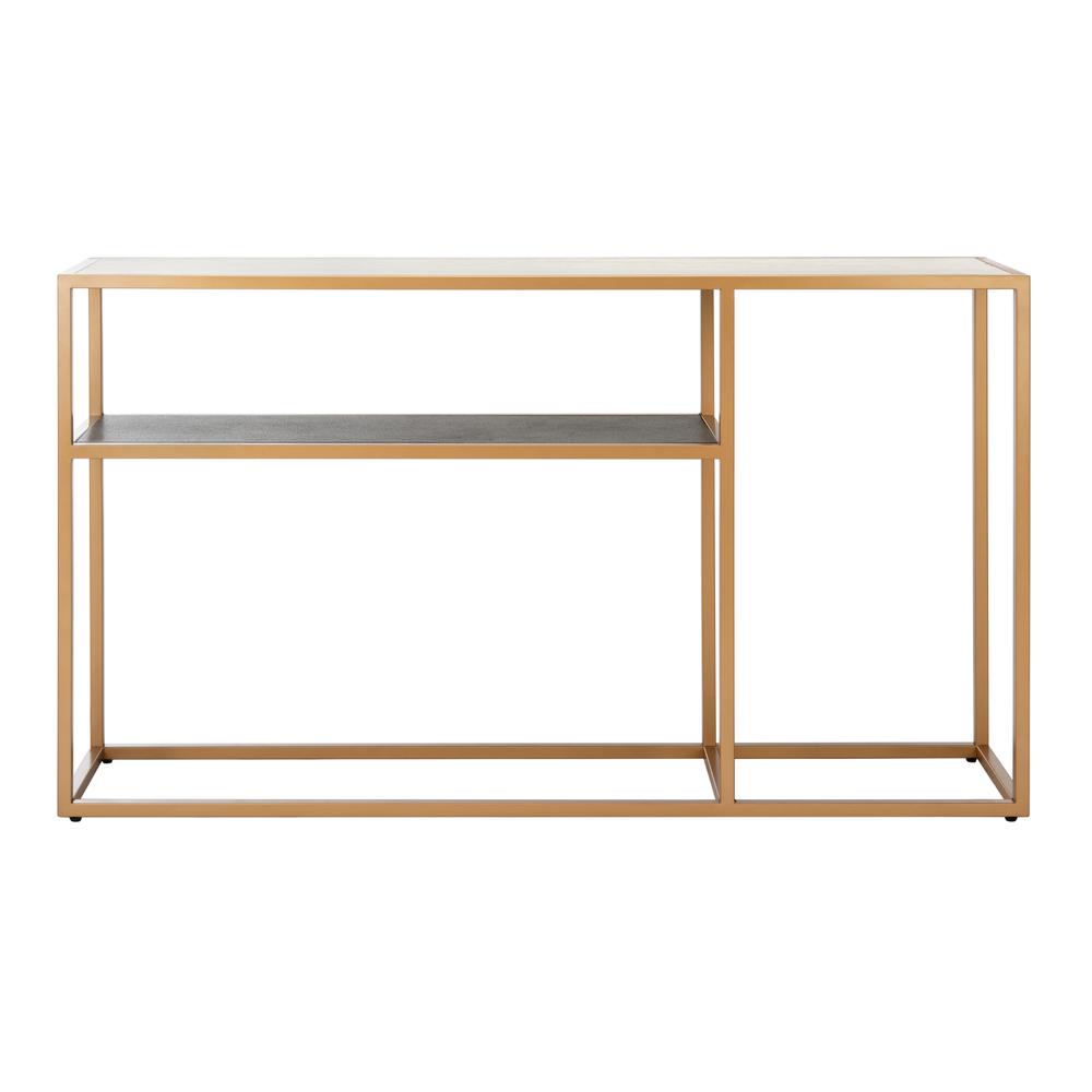 Octavia Console Table, Beige/Black/Gold