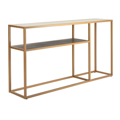 Octavia Console Table, Beige/Black/Gold
