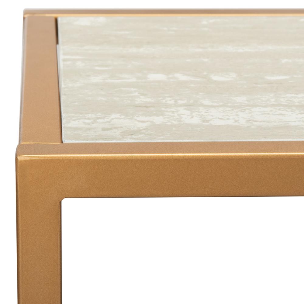 Octavia Console Table, Beige/Black/Gold