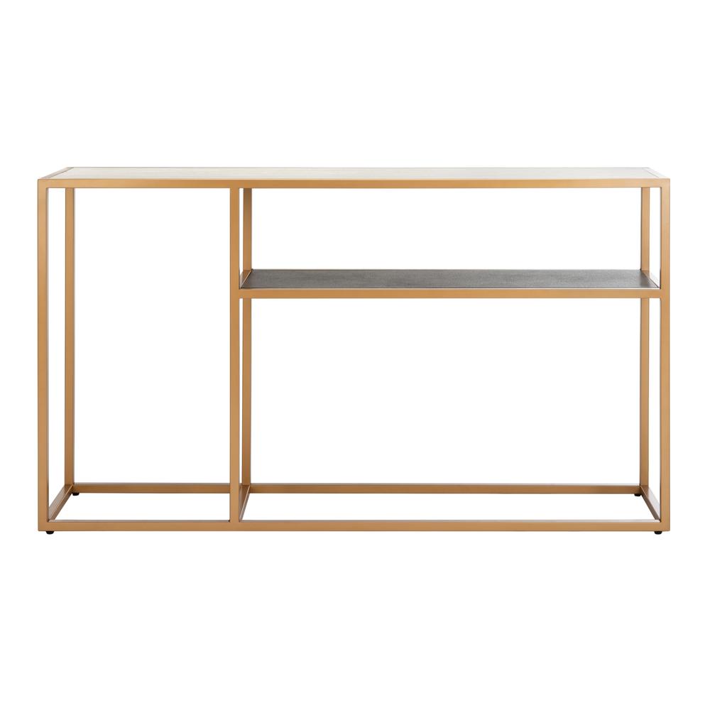 Octavia Console Table, Beige/Black/Gold