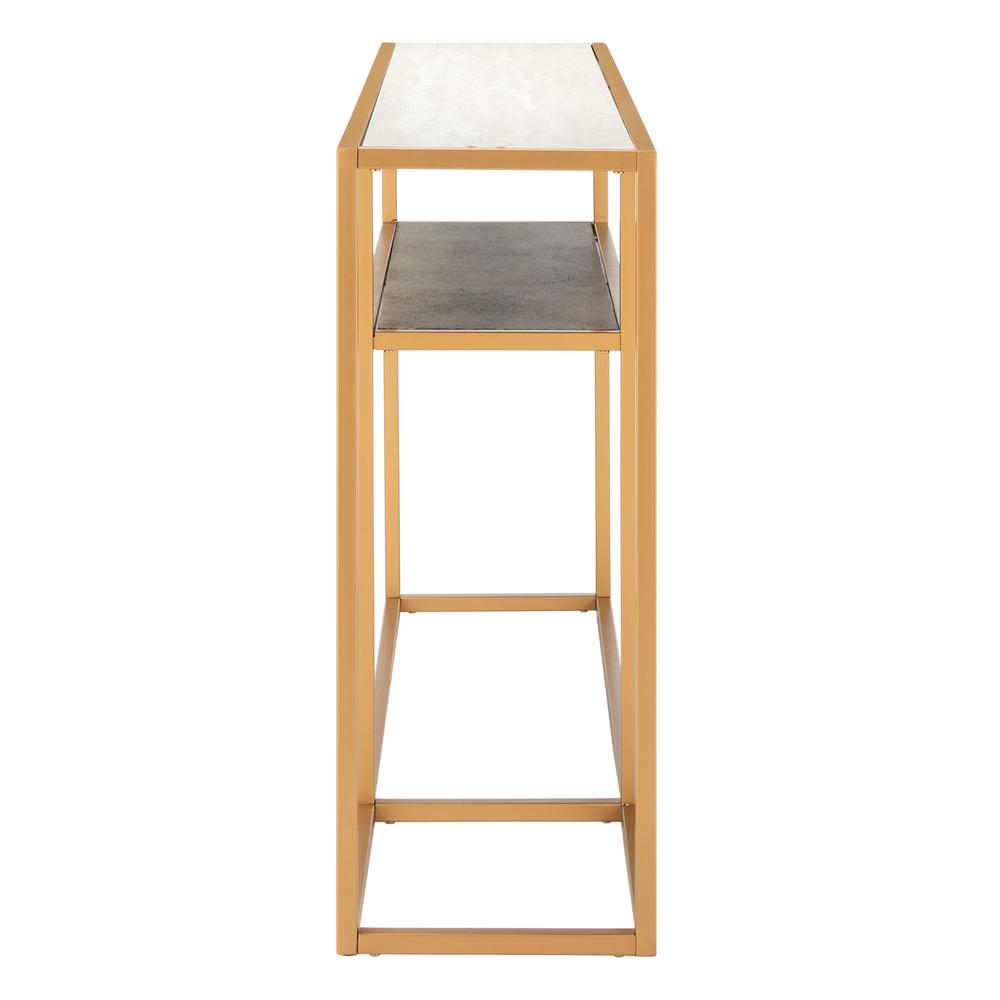 Octavia Console Table, Beige/Black/Gold