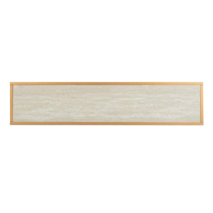 Octavia Console Table, Beige/Black/Gold