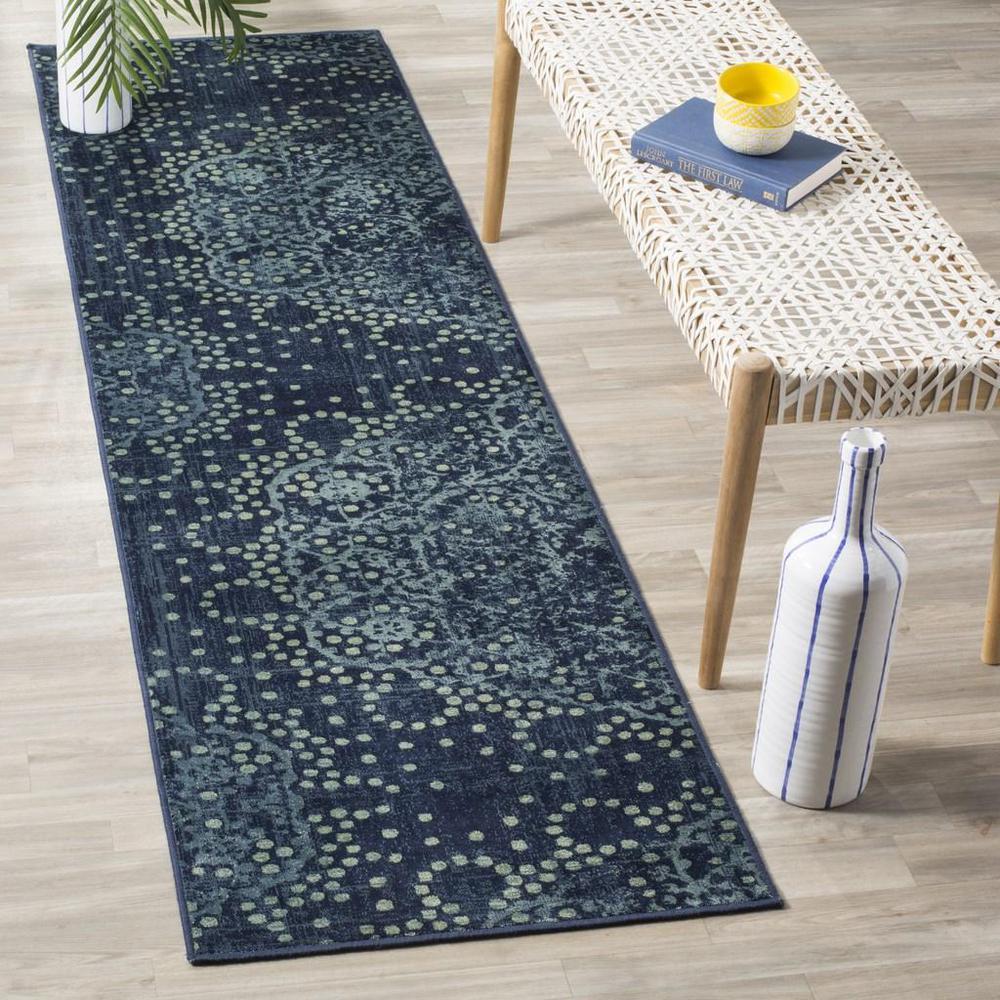 CONSTELLATION VINTAGE, BLUE / MULTI, 2'-2" X 8', Area Rug