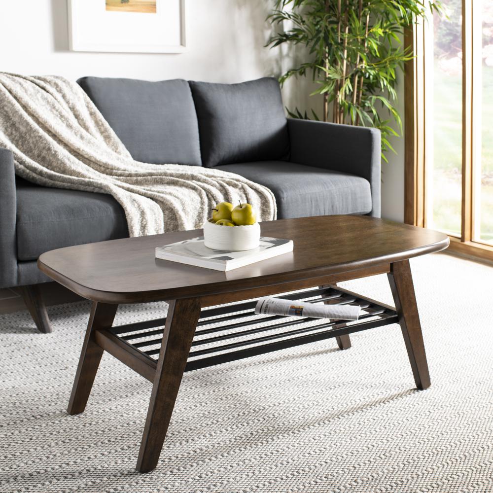 Oren 2 Tier Coffee Table, Dark Walnut