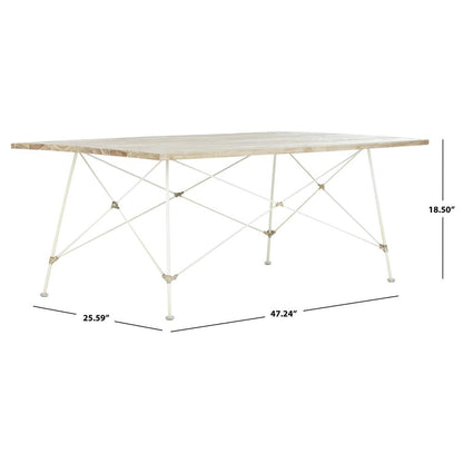 Cyprus Coffee Table, Grey White Wash/White