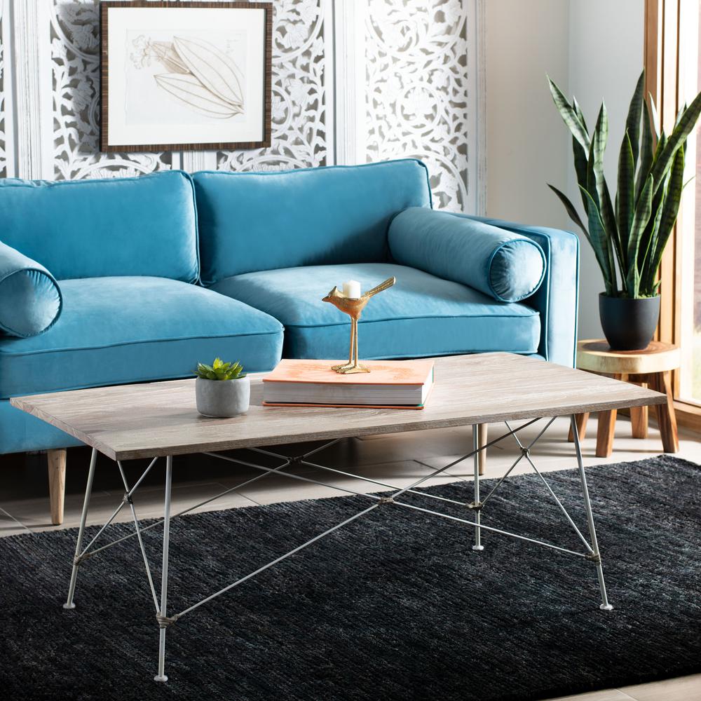 Cyprus Coffee Table, Grey White Wash/White