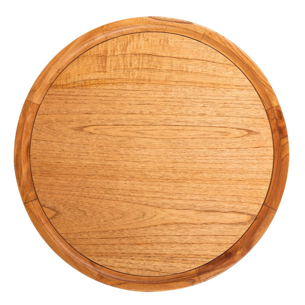 Devin Round Pedestal Coffee Table, Natural Brown