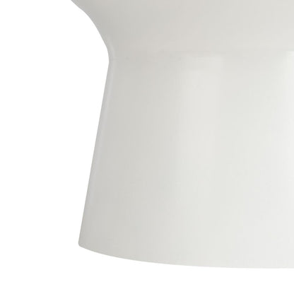Mila Pedestal Coffee Table, White Marble/White