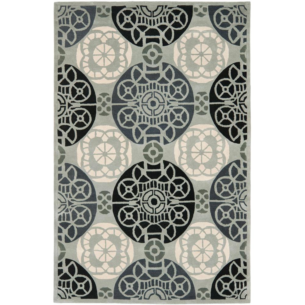 CAPRI, GREY / BLACK, 6' X 9', Area Rug