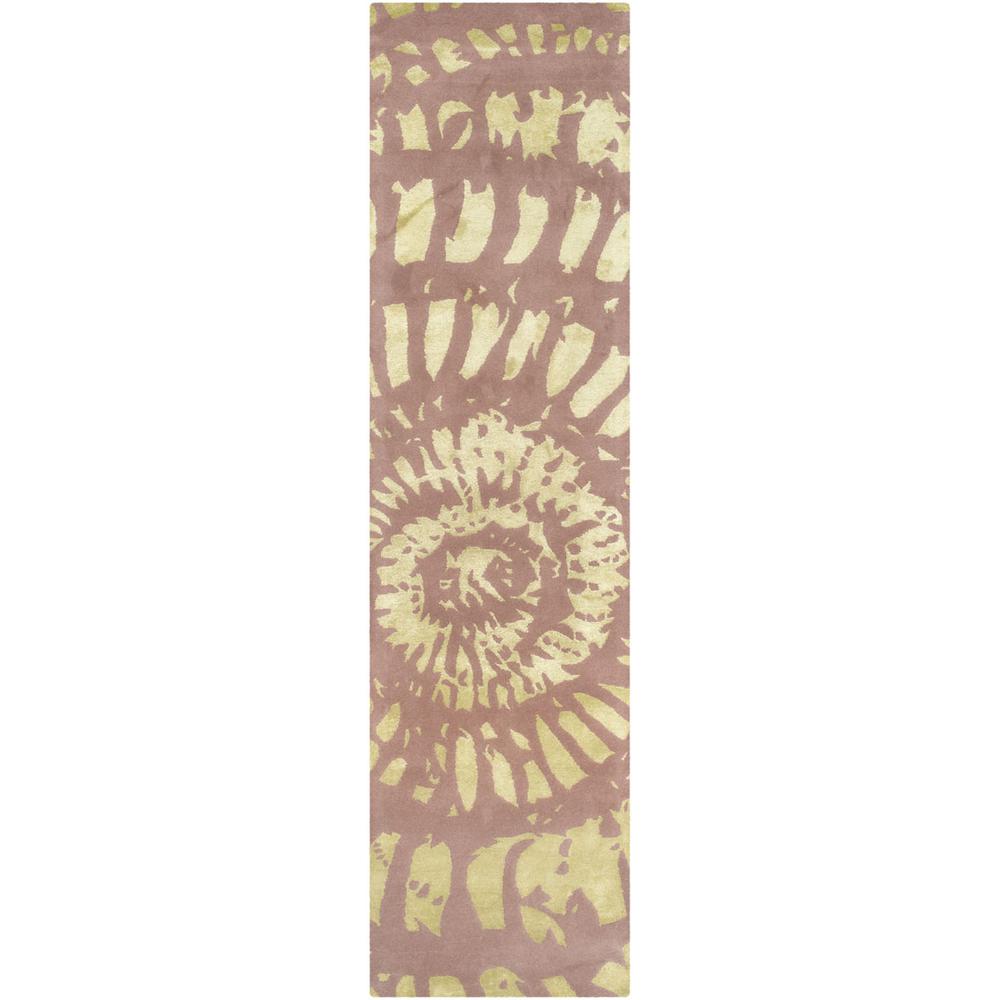 CAPRI, PLUM / MIST, 2'-3" X 9', Area Rug