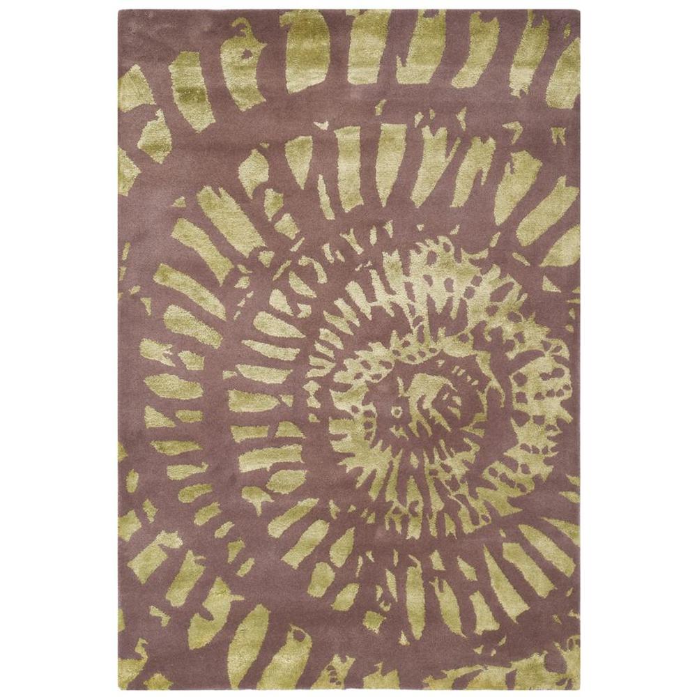 CAPRI, PLUM / MIST, 4' X 6', Area Rug