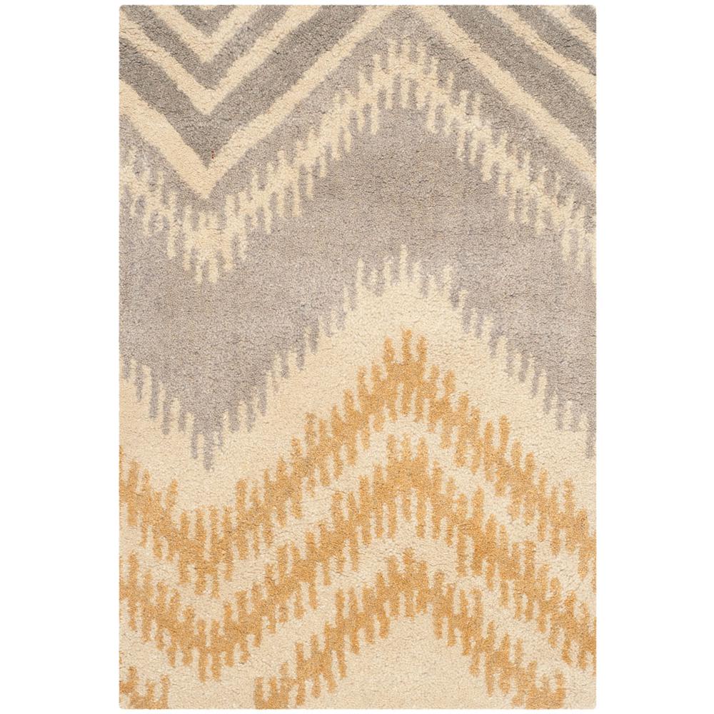 CAPRI, GREY / GOLD, 2' X 3', Area Rug