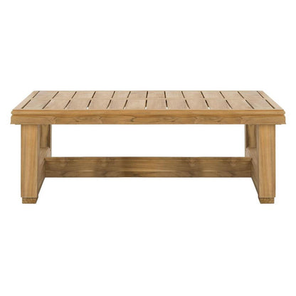Couture Montford Contemporary Teak Coffee Table, Natural Teak