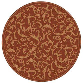 COURTYARD, TERRACOTTA / NATURAL, 5'-3" X 7'-7", Area Rug, CY2653-3202-5