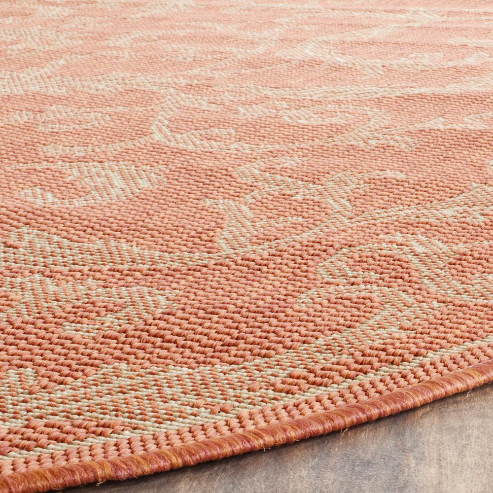 COURTYARD, TERRACOTTA / NATURAL, 5'-3" X 7'-7", Area Rug, CY2653-3202-5