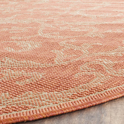 COURTYARD, TERRACOTTA / NATURAL, 5'-3" X 7'-7", Area Rug, CY2653-3202-5