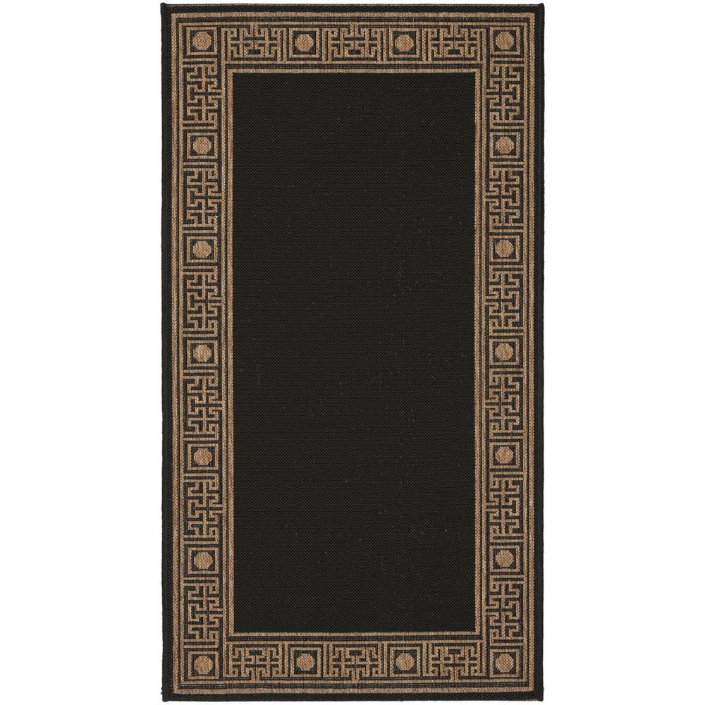 COURTYARD, BLACK / COFFEE, 2' X 3'-7", Area Rug