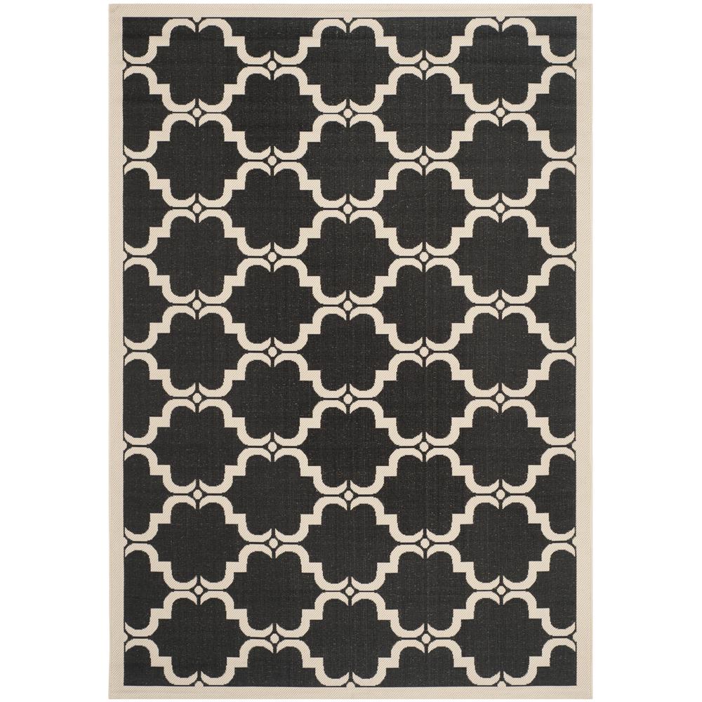 COURTYARD, BLACK / BEIGE, 6'-7" X 9'-6", Area Rug, CY6009-226-6