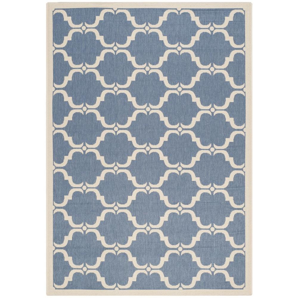 COURTYARD, BLUE / BEIGE, 4' X 5'-7", Area Rug, CY6009-243-4