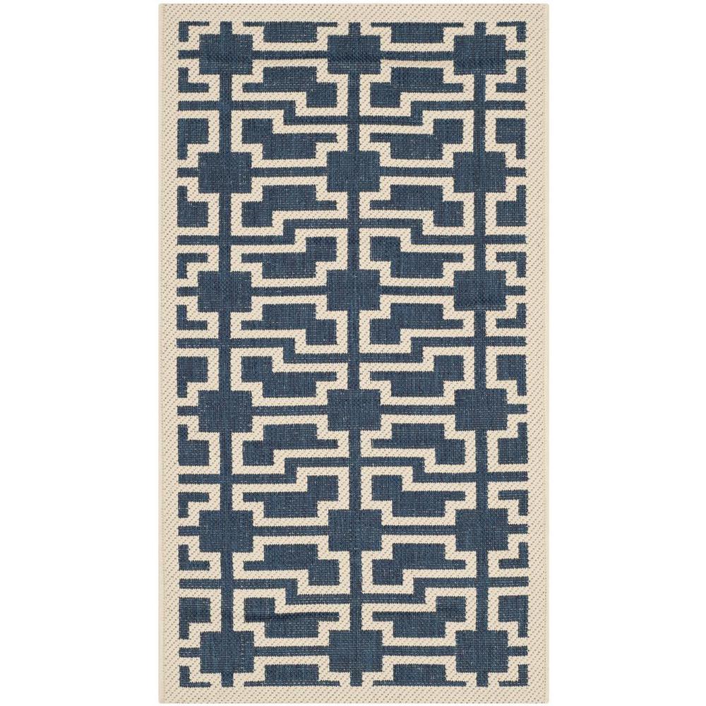 COURTYARD, NAVY / BEIGE, 2' X 3'-7", Area Rug, CY6015-268-2