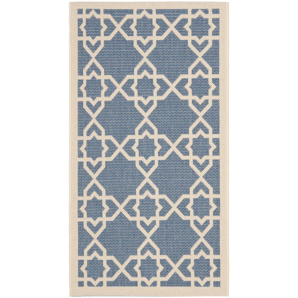 COURTYARD, BLUE / BEIGE, 2' X 3'-7", Area Rug, CY6032-243-2